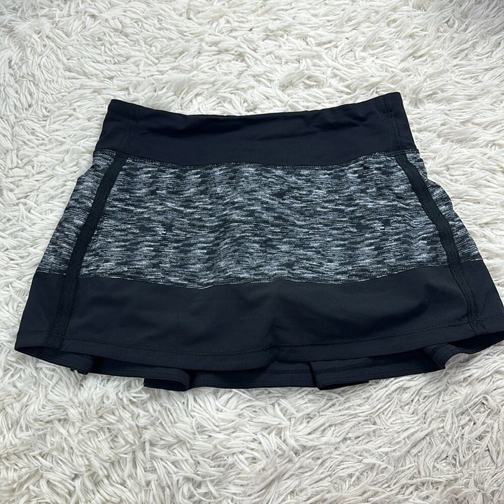 Lululemon Pace Rival Skirt II (Regular) *4-way Stretch Dramatic Static White Bla